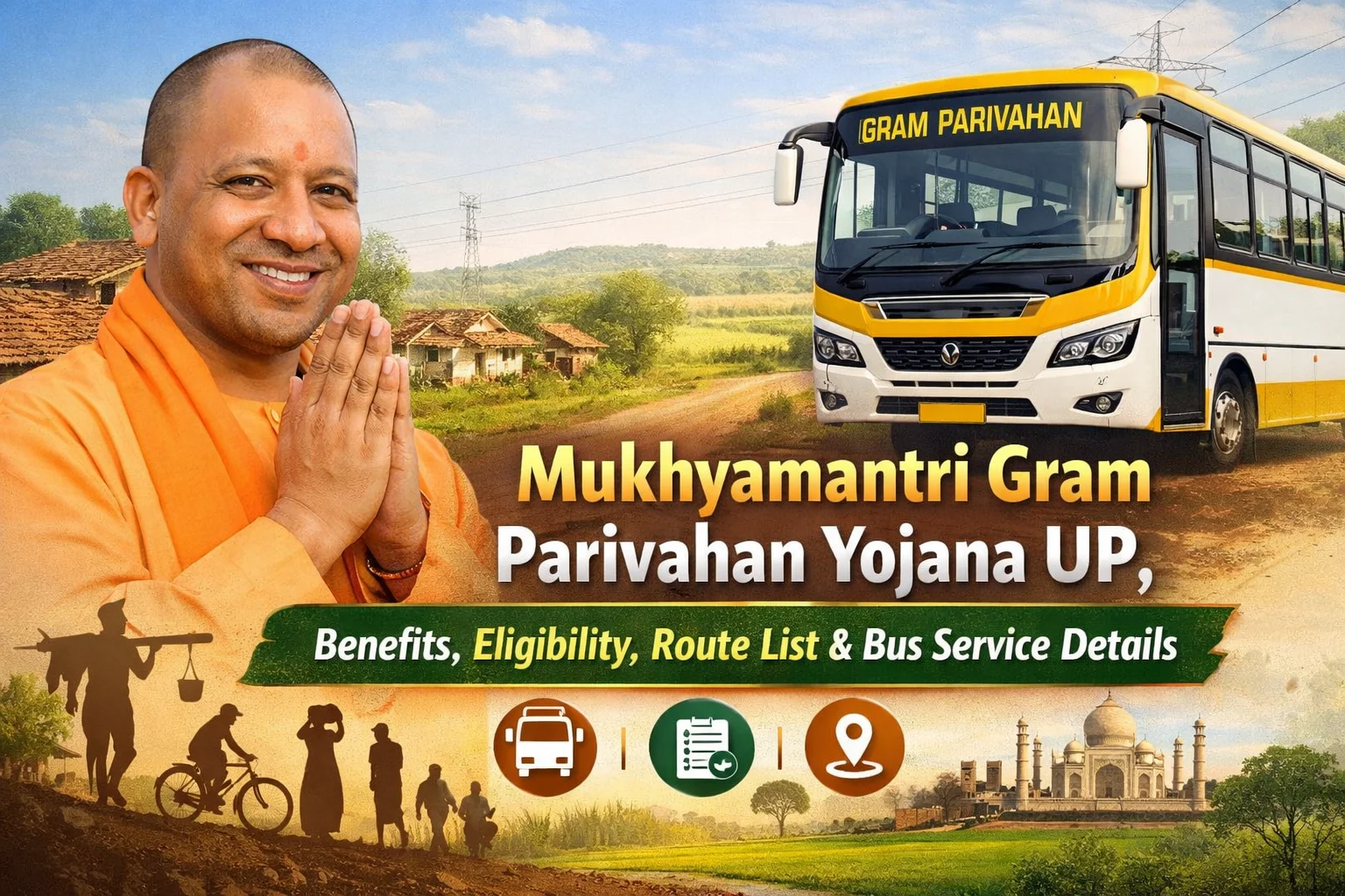 Mukhyamantri Gram Parivahan Yojana UP 2026 bus service benefits eligibility route list
