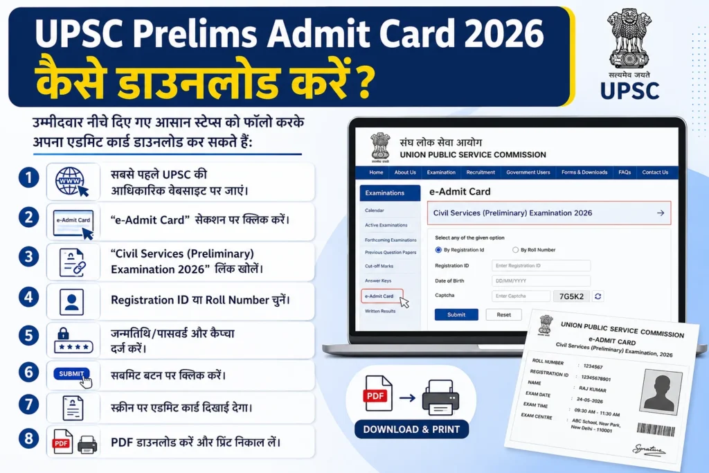 UPSC Prelims Admit Card 2026 Download